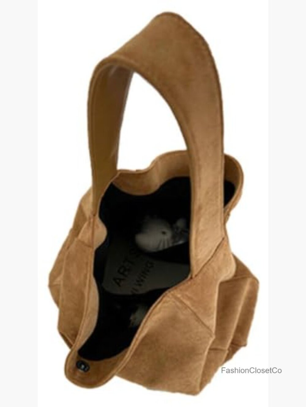 Suede Hobo Tote Bag Casual Shoulder Slouchy Handbag Fall Winter Large Pocket - Picture 4 of 7